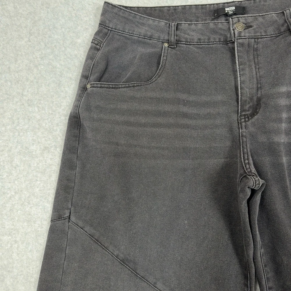 Madden NYC Jeans Womens 18‎ Gray Drawstring Cropped Streetwear - Picture 2 of 11